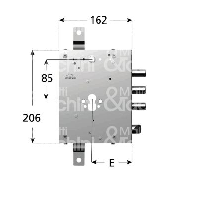 M&t 935 ga13790sl serratura blindata a cilindro triplice e 89 ambidestra 3 catenacci piÙ scrocco int. cat. 37 sporg. 3